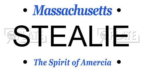 STEALIE Massachusetts License Plate