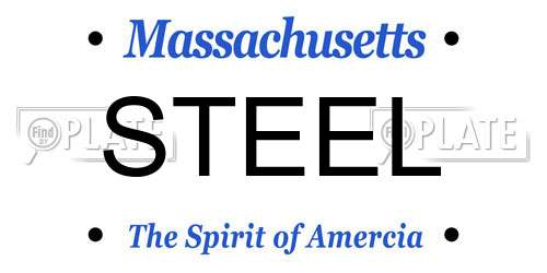 STEEL Massachusetts License Plate