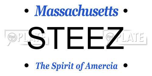 STEEZ Massachusetts License Plate