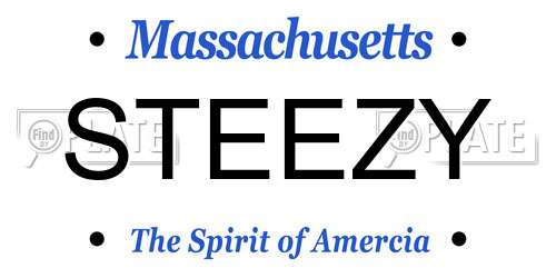 STEEZY Massachusetts License Plate