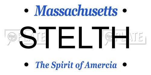 STELTH Massachusetts License Plate