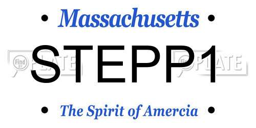STEPP1 Massachusetts License Plate
