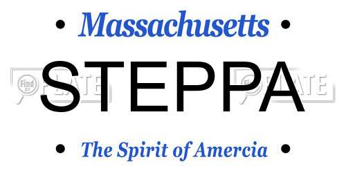 STEPPA Massachusetts License Plate