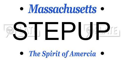 STEPUP Massachusetts License Plate