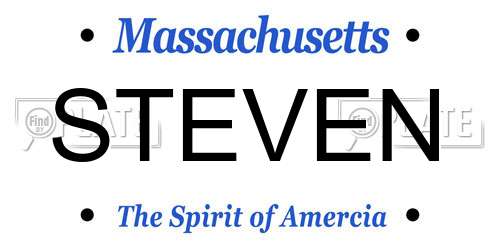 STEVEN Massachusetts License Plate