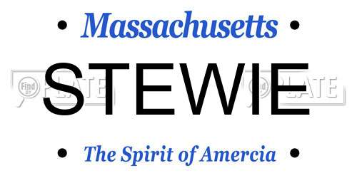 STEWIE Massachusetts License Plate