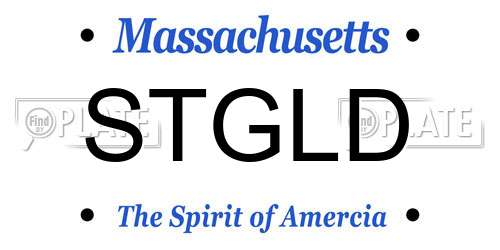 STGLD Massachusetts License Plate