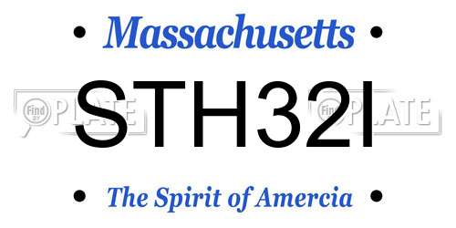 STH32I Massachusetts License Plate