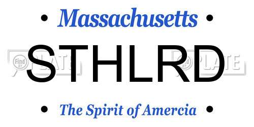 STHLRD Massachusetts License Plate
