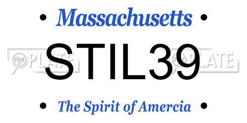 STIL39 Massachusetts License Plate