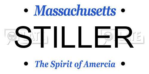 STILLER Massachusetts License Plate