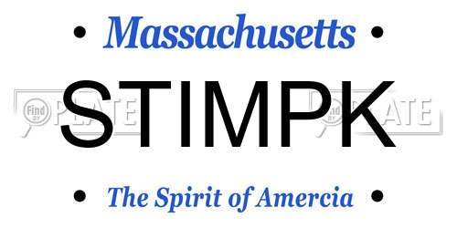 STIMPK Massachusetts License Plate
