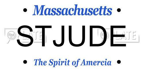 STJUDE Massachusetts License Plate