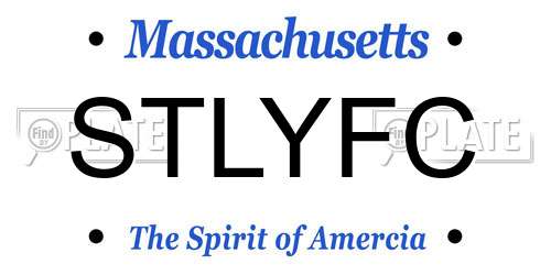 STLYFC Massachusetts License Plate