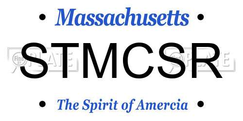 STMCSR Massachusetts License Plate