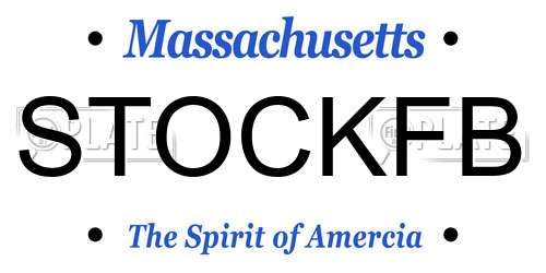 STOCKFB Massachusetts License Plate