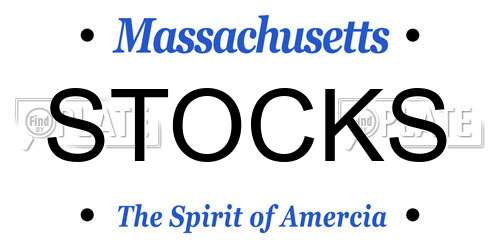 STOCKS Massachusetts License Plate