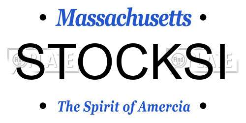 STOCKSI Massachusetts License Plate