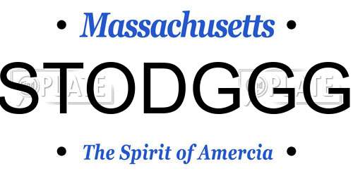 STODGGG Massachusetts License Plate