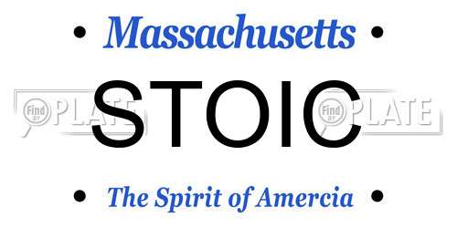 STOIC Massachusetts License Plate