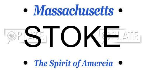 STOKE Massachusetts License Plate