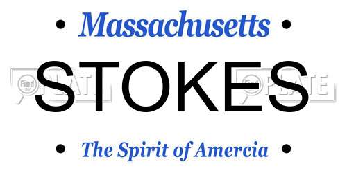 STOKES Massachusetts License Plate