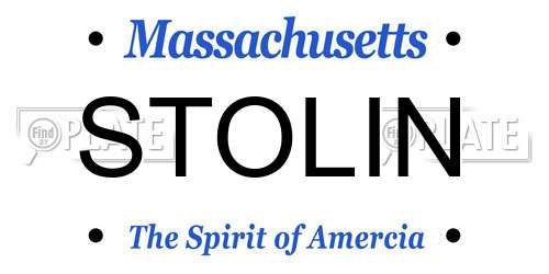 STOLIN Massachusetts License Plate