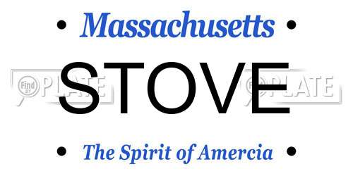 STOVE Massachusetts License Plate