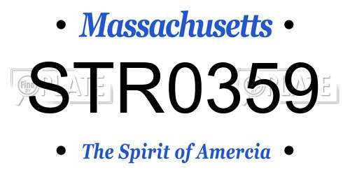 STR0359 Massachusetts License Plate