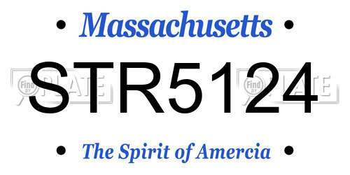 STR5124 Massachusetts License Plate
