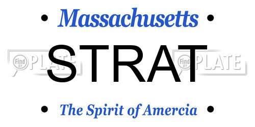 STRAT Massachusetts License Plate