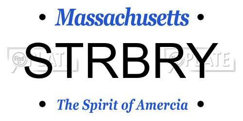 STRBRY Massachusetts License Plate