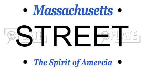 STREET Massachusetts License Plate