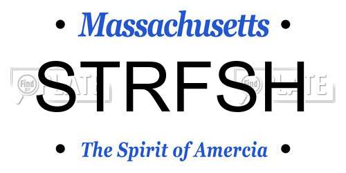 STRFSH Massachusetts License Plate