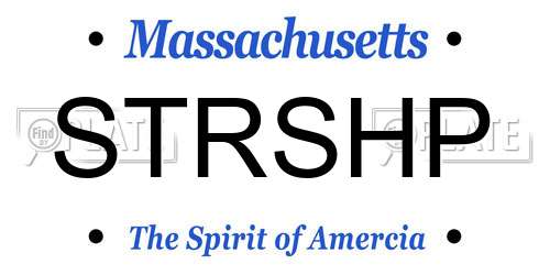 STRSHP Massachusetts License Plate
