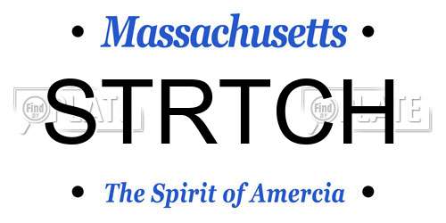 STRTCH Massachusetts License Plate