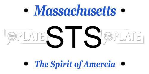 STS Massachusetts License Plate