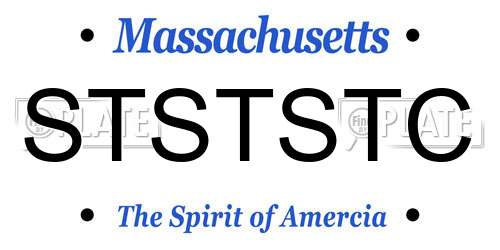STSTSTC Massachusetts License Plate