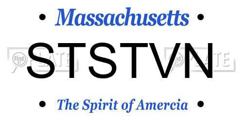 STSTVN Massachusetts License Plate