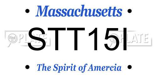 STT15I Massachusetts License Plate