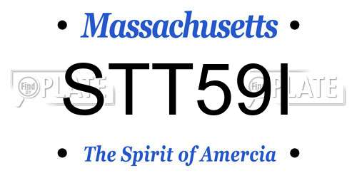 STT59I Massachusetts License Plate