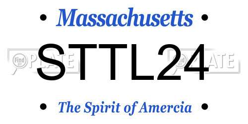 STTL24 Massachusetts License Plate