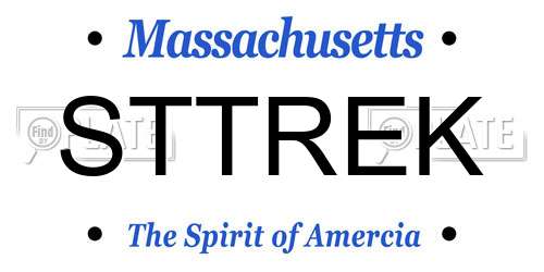 STTREK Massachusetts License Plate