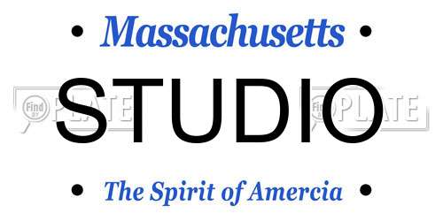 STUDIO Massachusetts License Plate