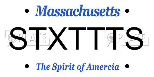 STXTTTS Massachusetts License Plate