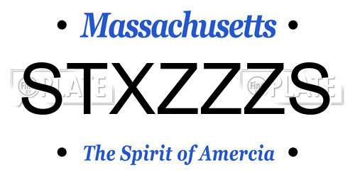 STXZZZS Massachusetts License Plate