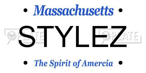 STYLEZ Massachusetts License Plate