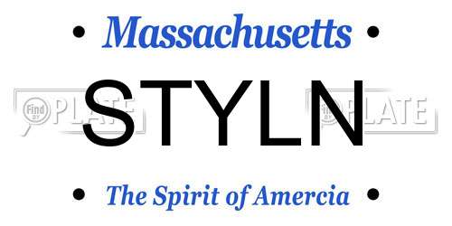 STYLN Massachusetts License Plate