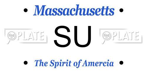 SU Massachusetts License Plate