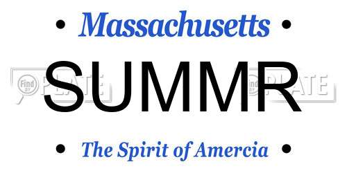 SUMMR Massachusetts License Plate